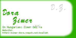 dora zimer business card